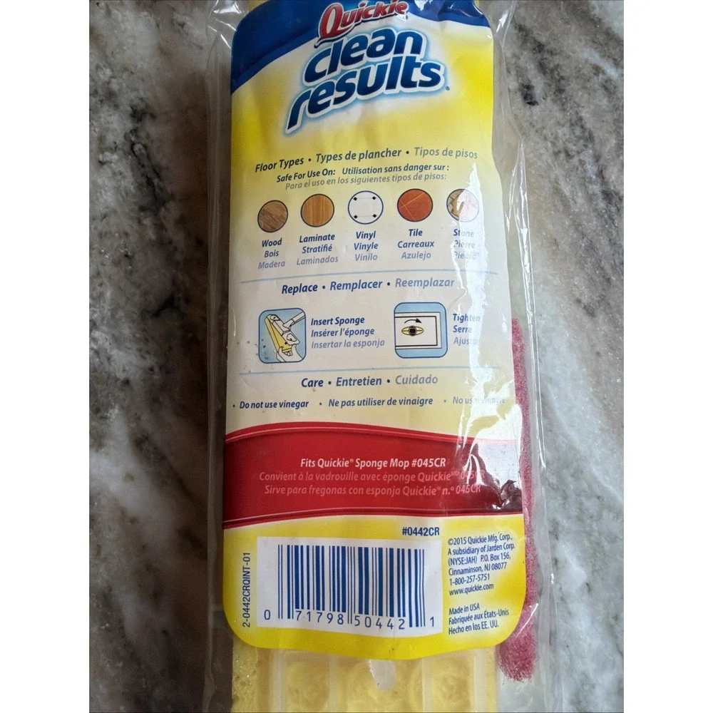 NEW Quickie Automatic Sponge Mop Refill 0442CR Clean Results Fits 045CR Type S